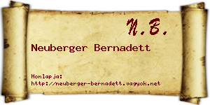 Neuberger Bernadett névjegykártya